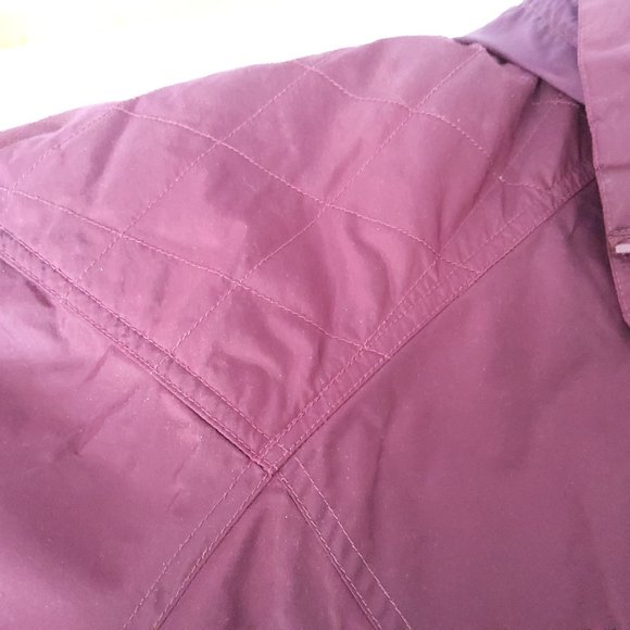 Women Burgundy R&R Rain Jacket Windbreaker size 18 - Picture 4 of 4